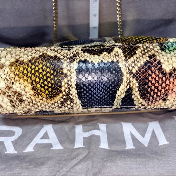 Brahmin Python-Texture Chain Shoulder Bag in Multicolor - Picture 3 of 10
